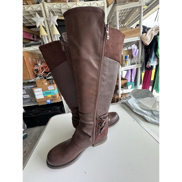 Patrizia Maxie knee high Tall Riding  boots shoe size 10M Brown - Picture 5 of 8
